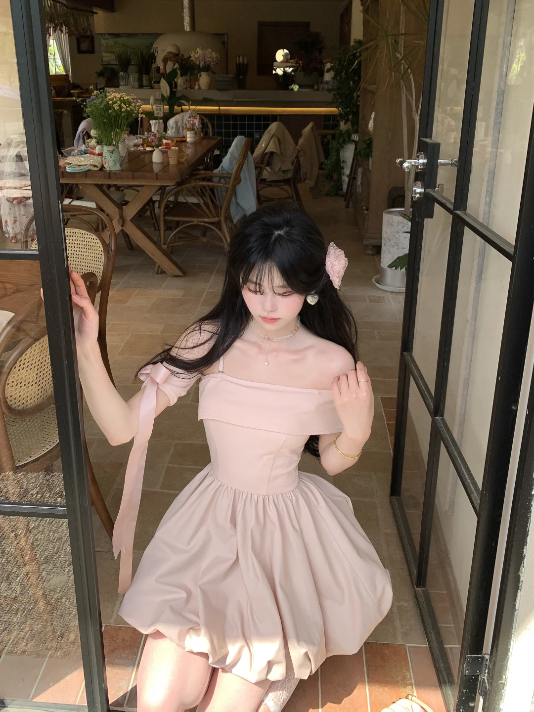 Elegant Off The Shoulder Pink A Line Short Party Dress Homecoming Dress