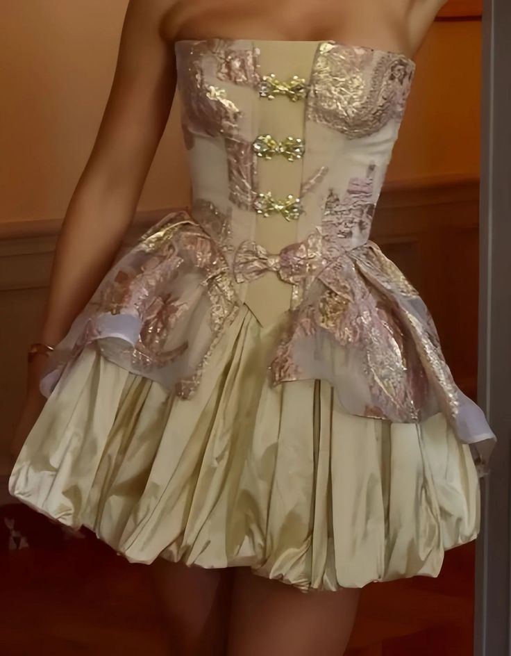 Vintage Strapless A Line Mini Party Dress Homecoming Dress