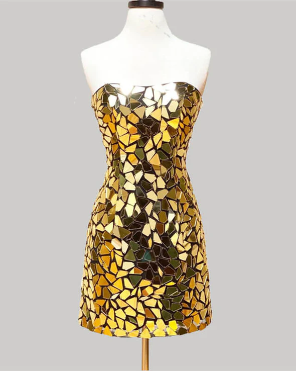 Sparkly Gold Homecoming Dresses Bodyocn