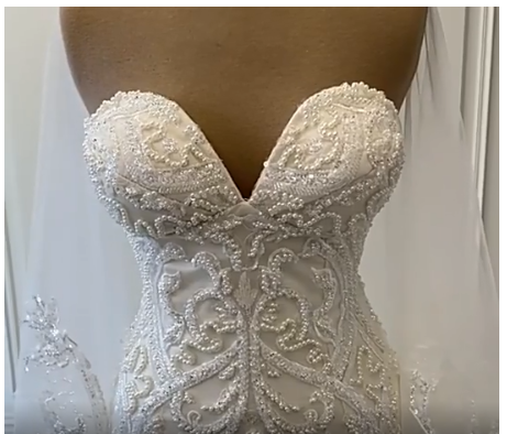 Sexy White Lace Mermaid Wedding Dresses Sweetheart ,Chic Prom Dress