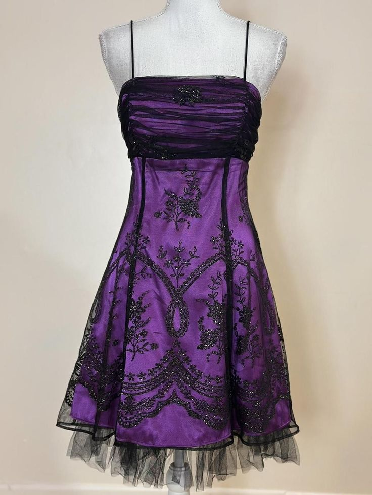 Vintage Purple Spaghetti Straps A Line Short Homecoming Dress Cocktail Dress