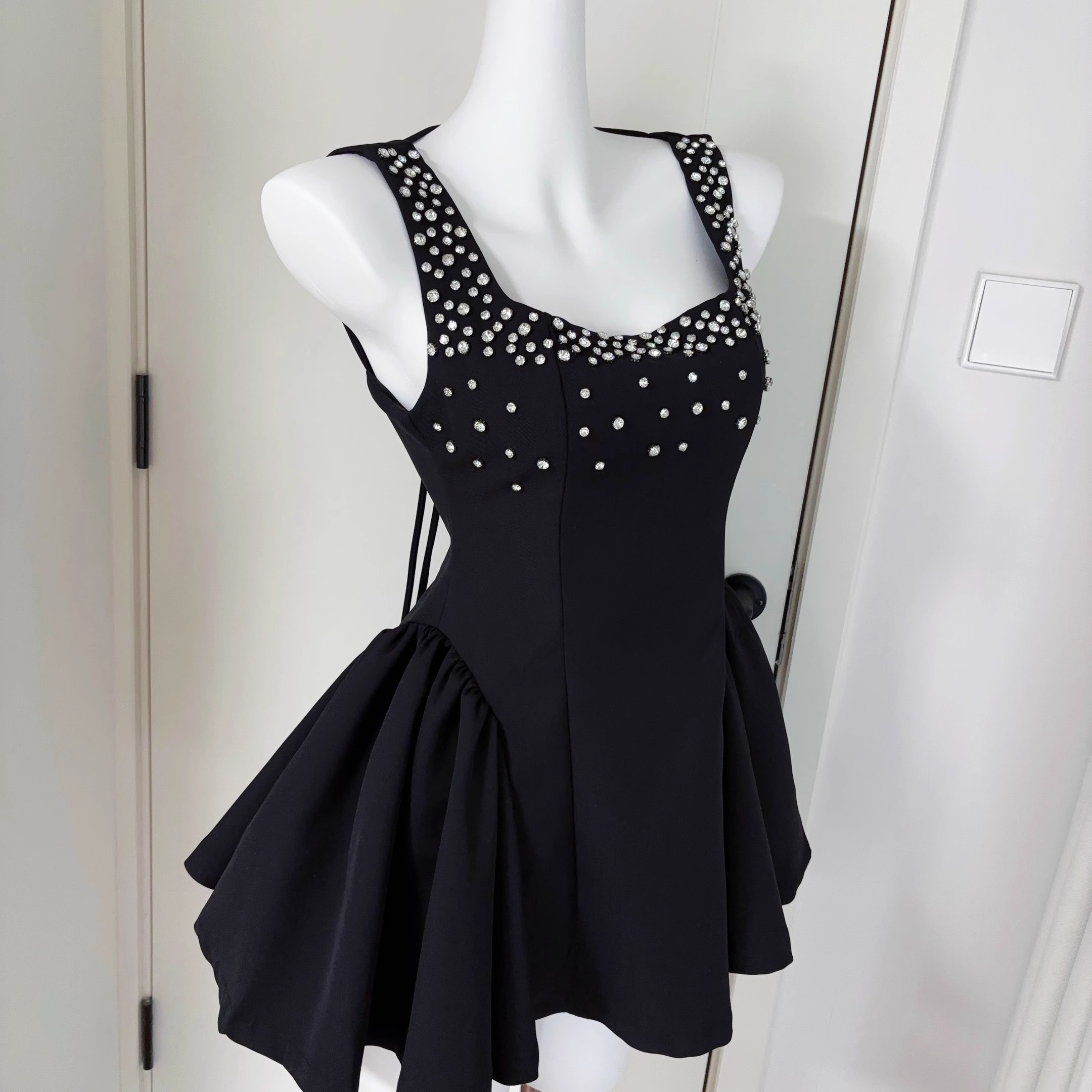 Black A Line Sleeveless Short Birthday Dress Cocktail Dress