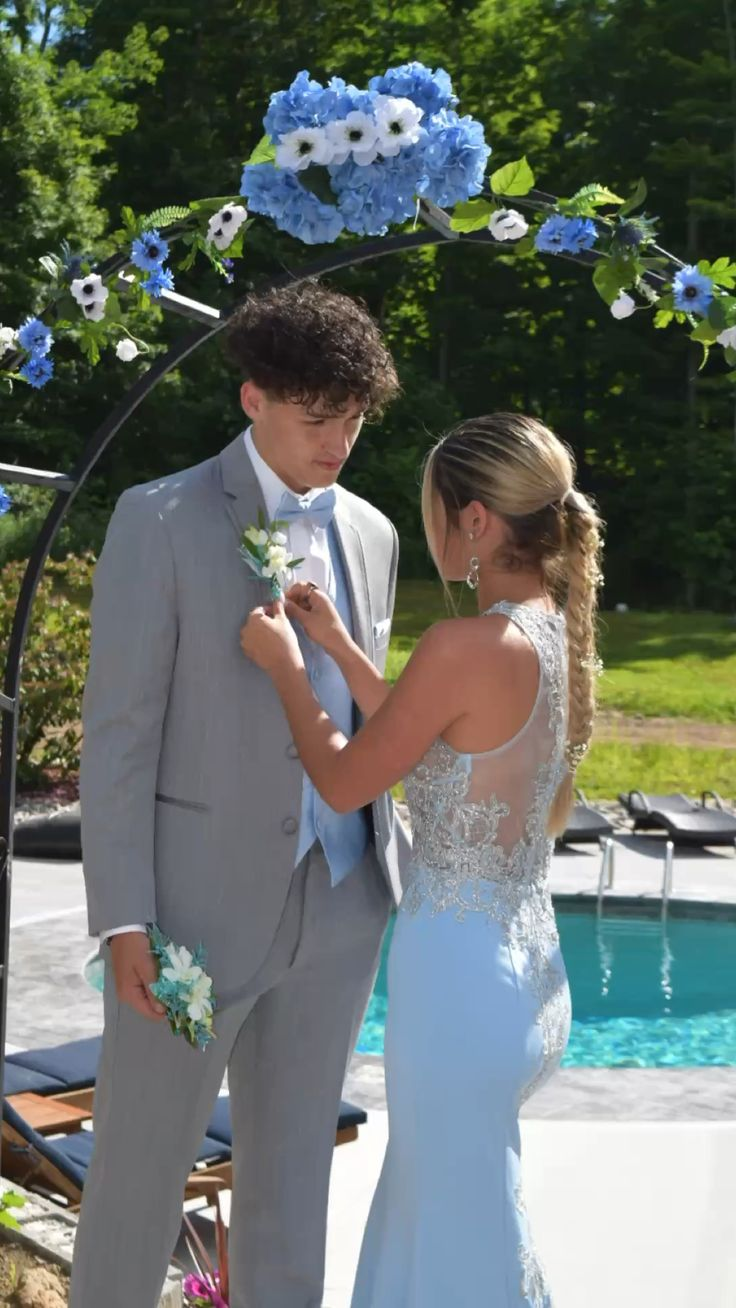 Charming Blue Mermaid Prom Dress,Blue Evening Dress