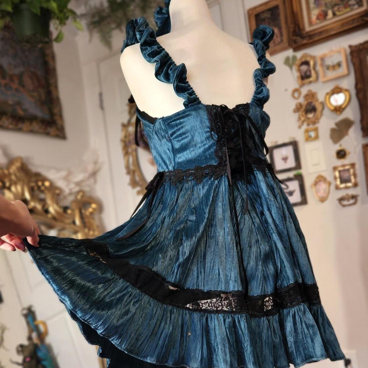 Vintage Blue Velvet Lace Homecoming Dress Sexy V Neck A Line Cocktail Dress