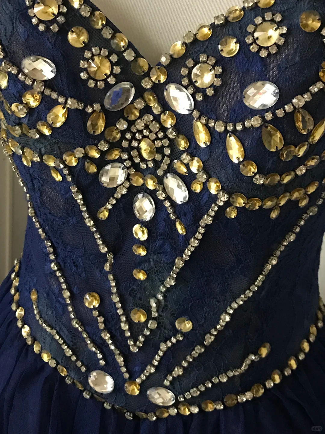 Vintage Navy Blue Lace Beaded A Line Homecoming Dress Short Party Dress