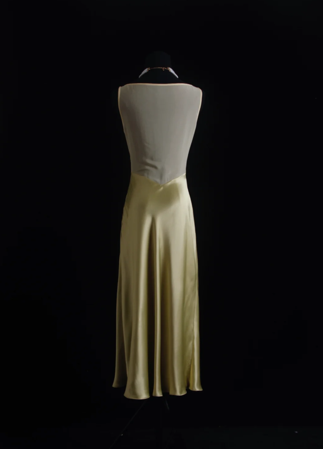 Chic Yellow Sleeveless Satin Long Wedding Guest Dress Party Dress