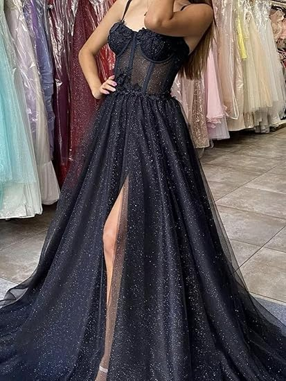 Cute tulle long A line prom dress evening dress Burgundy Long Formal Graduation Dresses