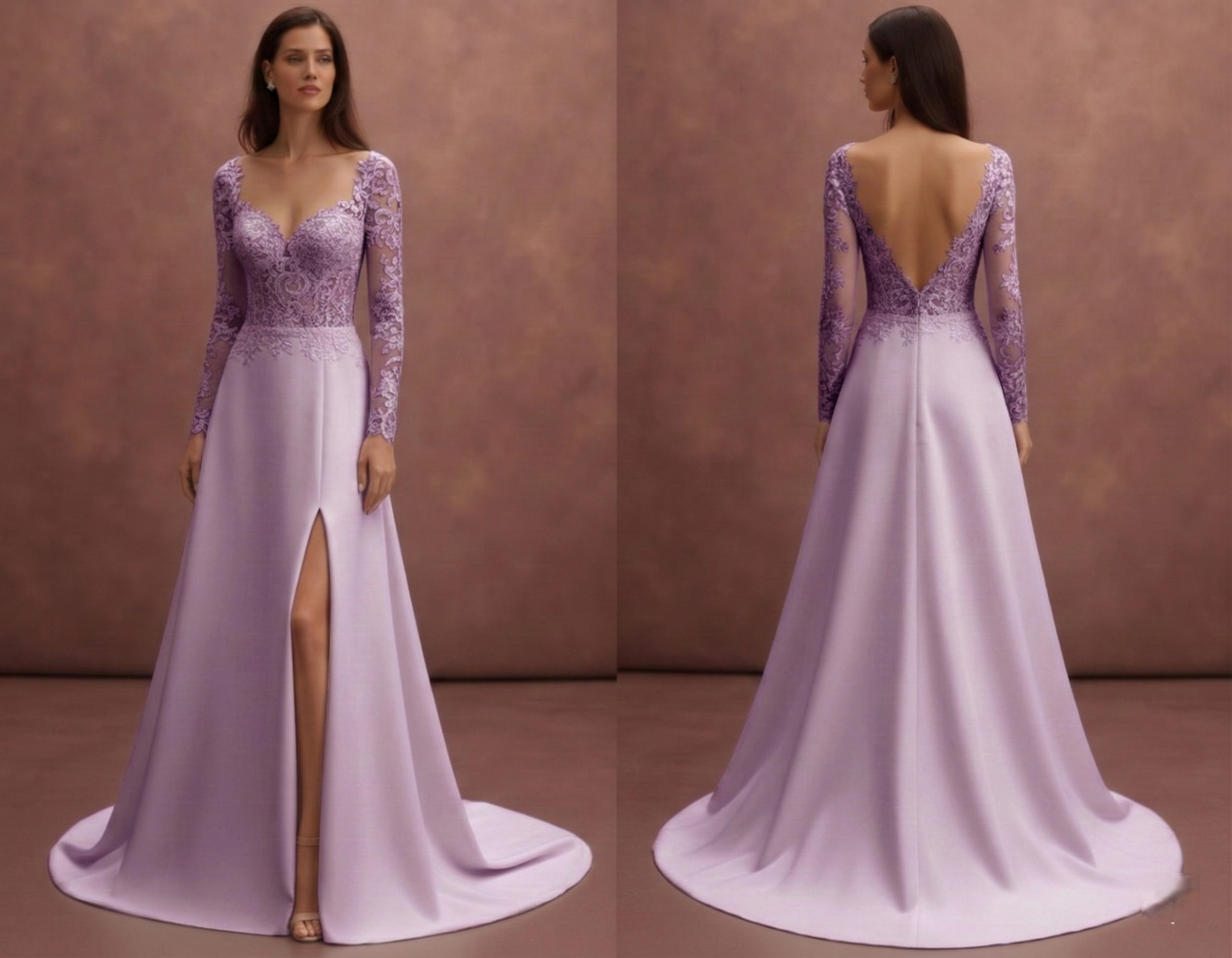Elegant Purple Wedding Dress for Bride – Romantic Lavender Bridal Gown