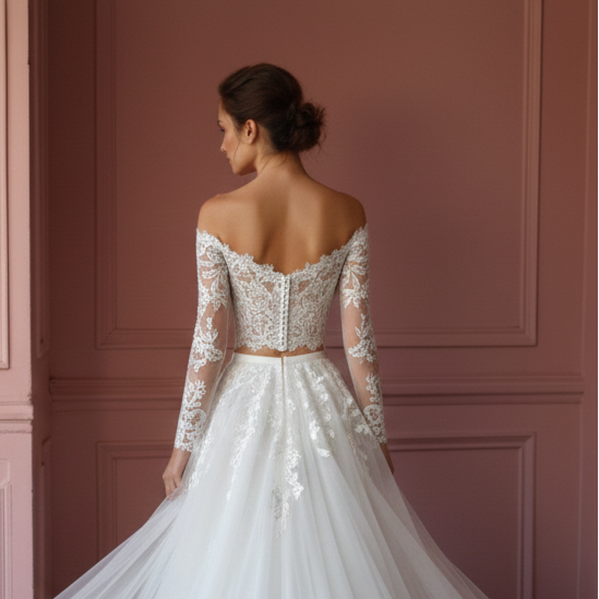 Tulle Skirt Wedding Dress Separate Long Top Options Bridal