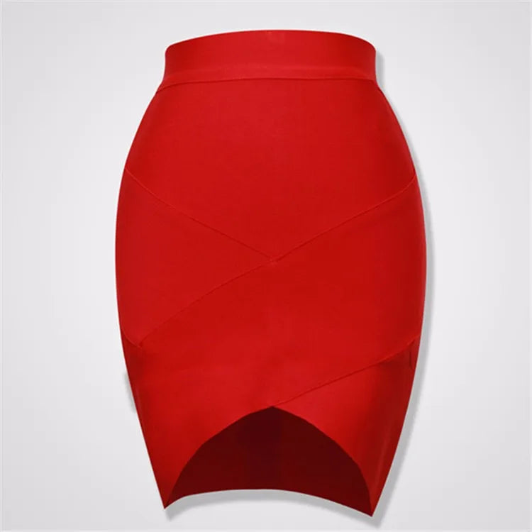 Ladies Rayon Thick Short Bandage Skirt Cocktail Party Cute Mini Skirt