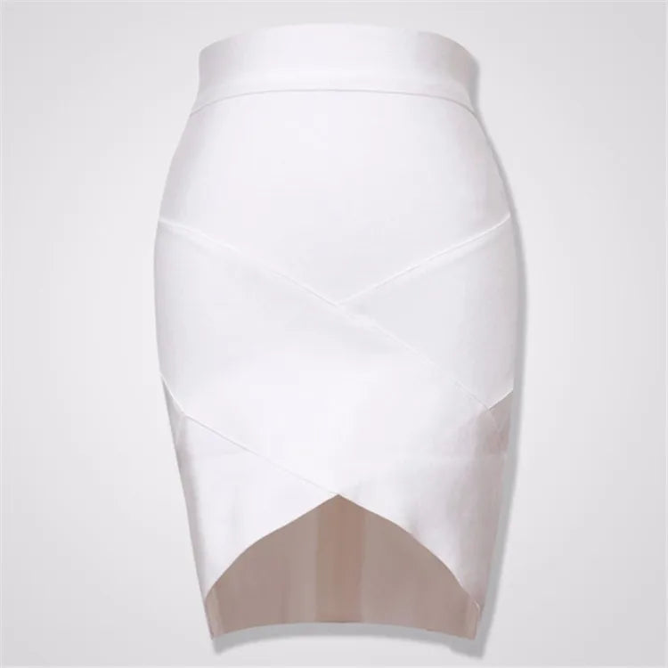 Ladies Rayon Thick Short Bandage Skirt Cocktail Party Cute Mini Skirt