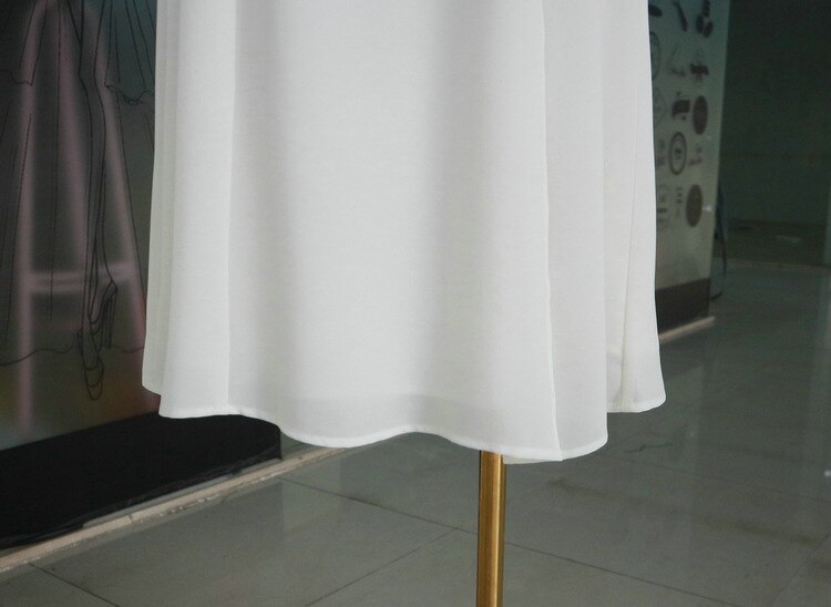 Spaghetti Straps White Hight Split Prom Dress