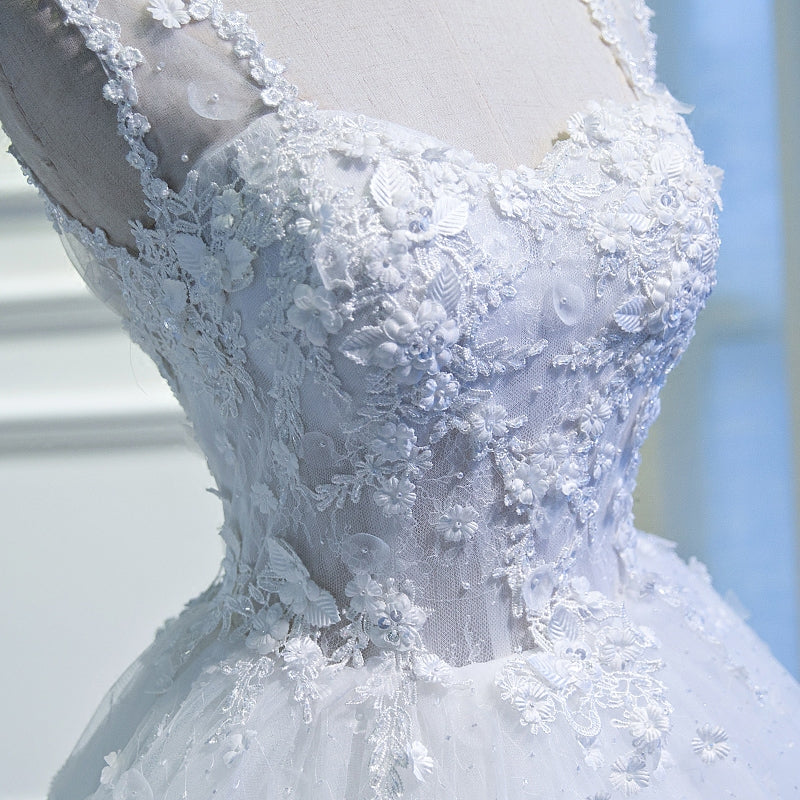 White A line lace short homecoming dress