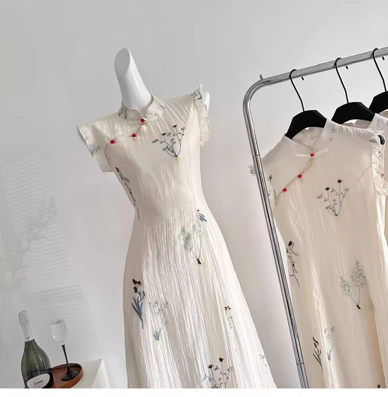 New Chinese Style Retro Embroidered Vacation Dress Party Dress