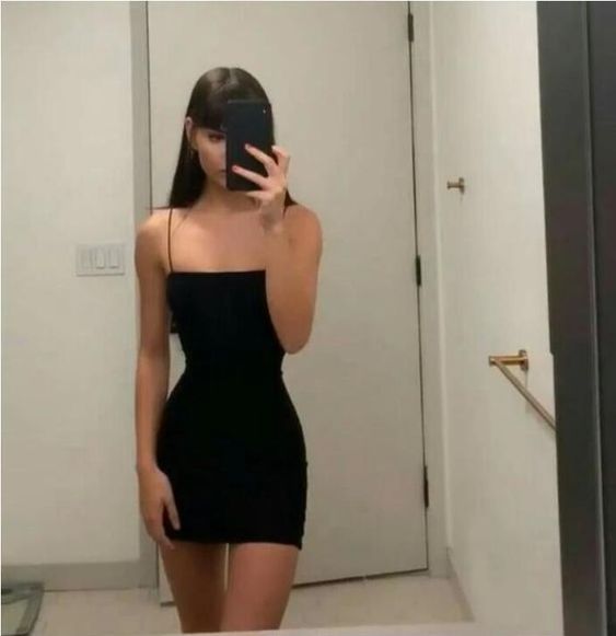 Sexy straps black mini homecoming dress