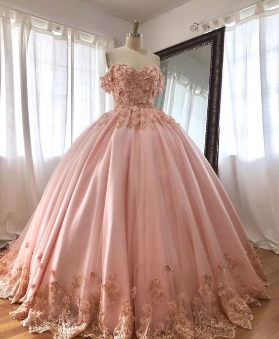 Dusty Blue Lace Quinceanera Dresses Ball Gowns Sweet 16 Dress