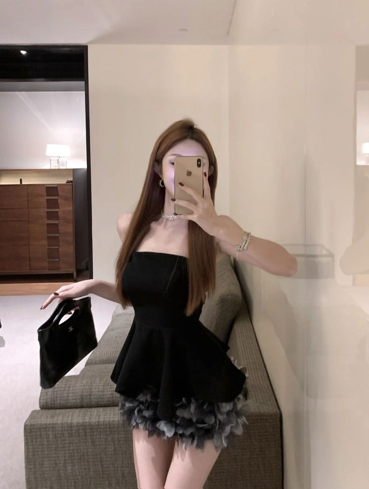 Sexy Strapless Black Satin Tulle Homecoming Dress,Cocktail Dress