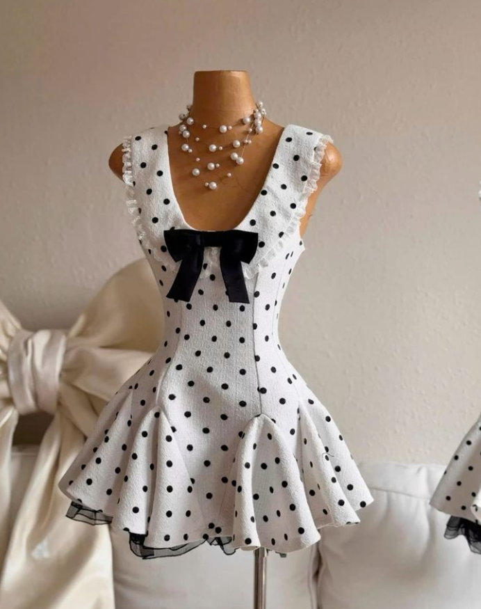 Cute White Satin A Line Short Birthday Dress Women Dress