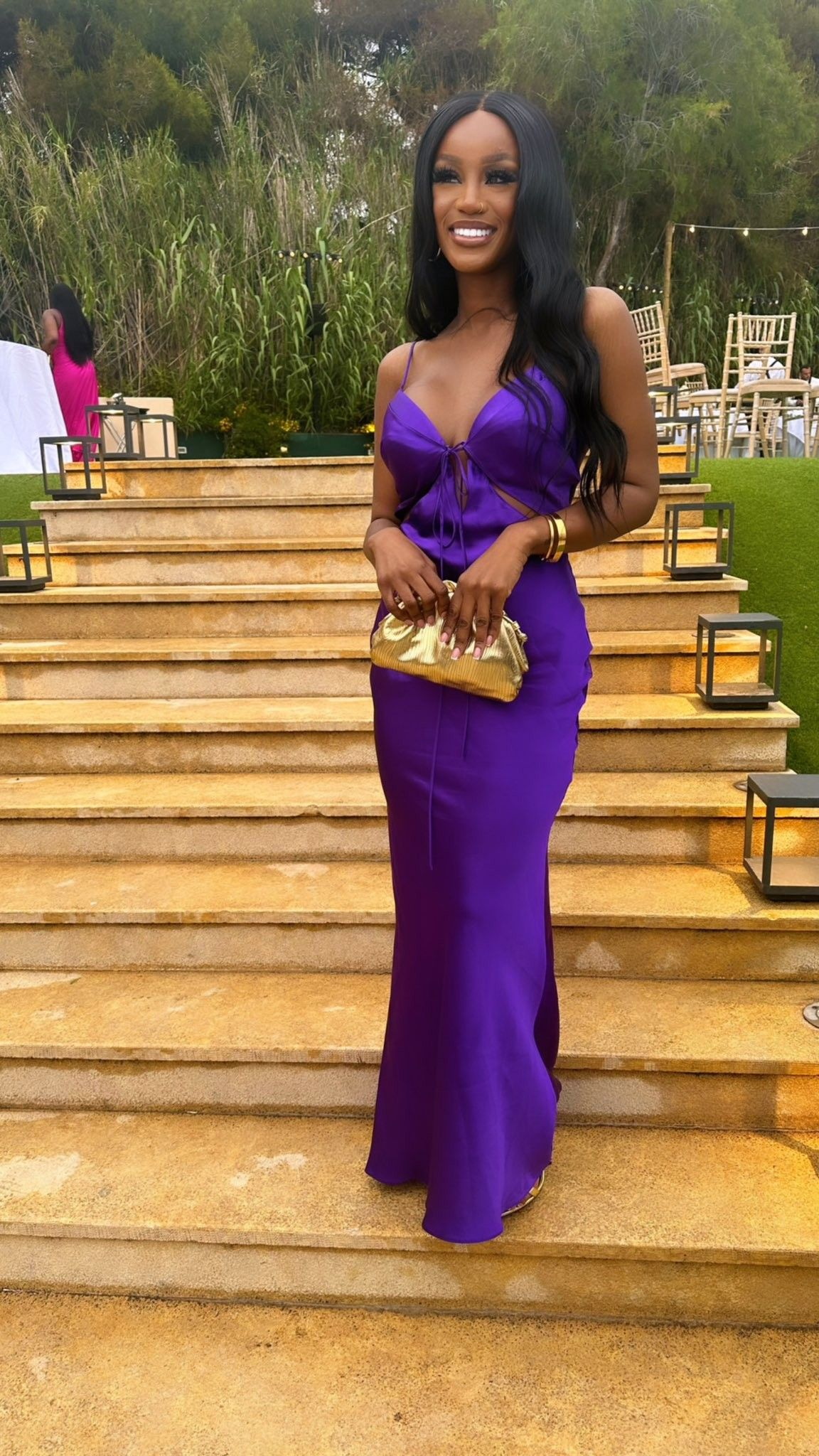 Elegant Purple Mermaid Evening Dress,Wedding Guest Outfit