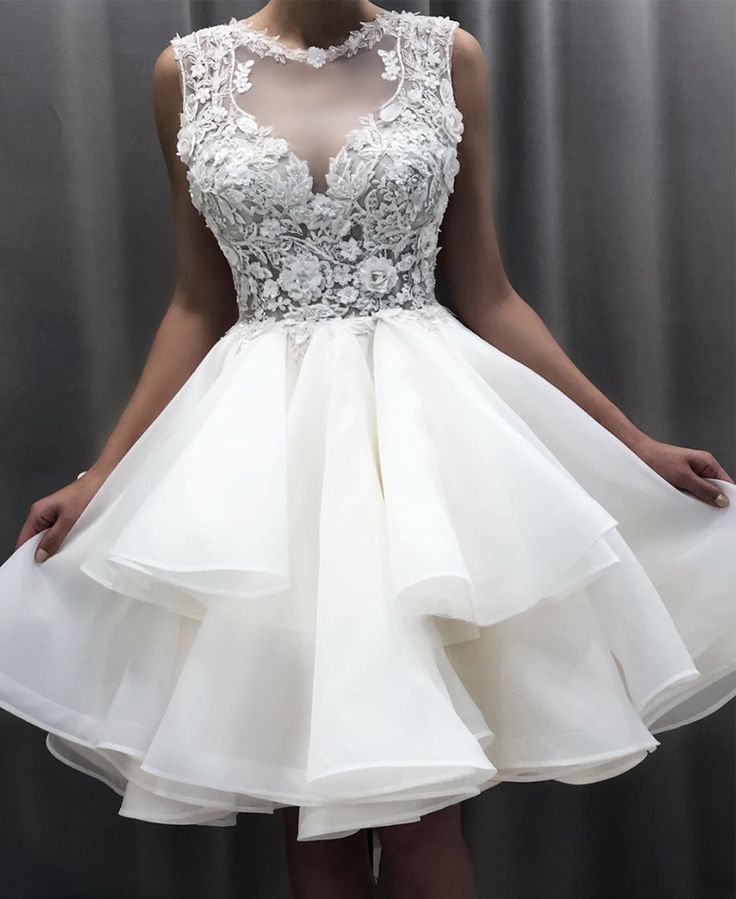 Cute Lace Short Prom Dress Homecoming Dress Custom Size