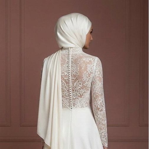 Hijab Wedding Dress With Feminine Modest Style Muslim