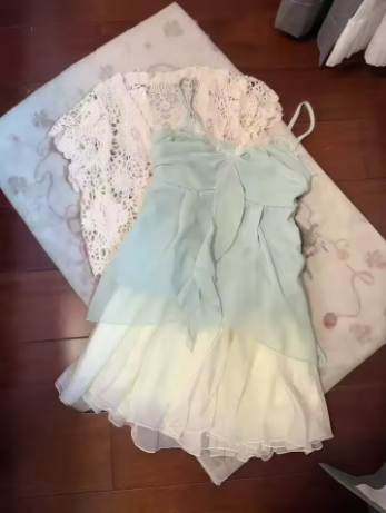 Classy Spaghetti Straps V Neck Blue Chiffon Short Homecoming Dress Birthday Dress
