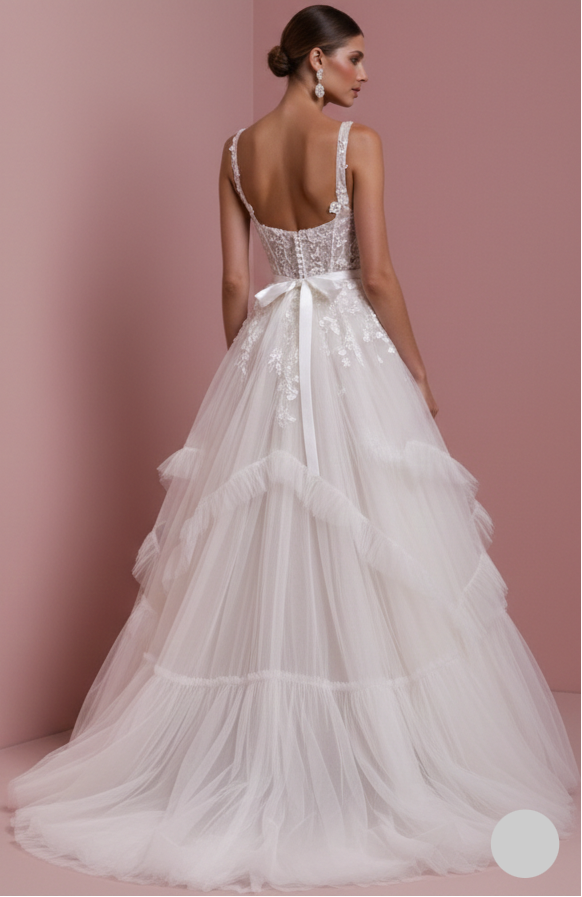 Ivory White Wedding Dress Lace Victorian Long Traditional Gown