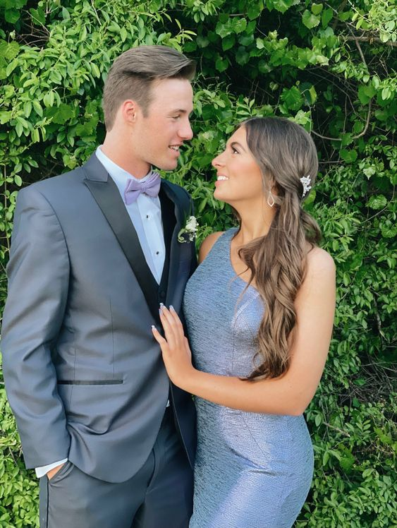 Charming One Shoulder Mermaid Prom Dress,Senior Prom Gown