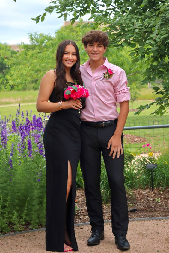 Elegant Black Sheath Prom Dress,Black Formal Gown