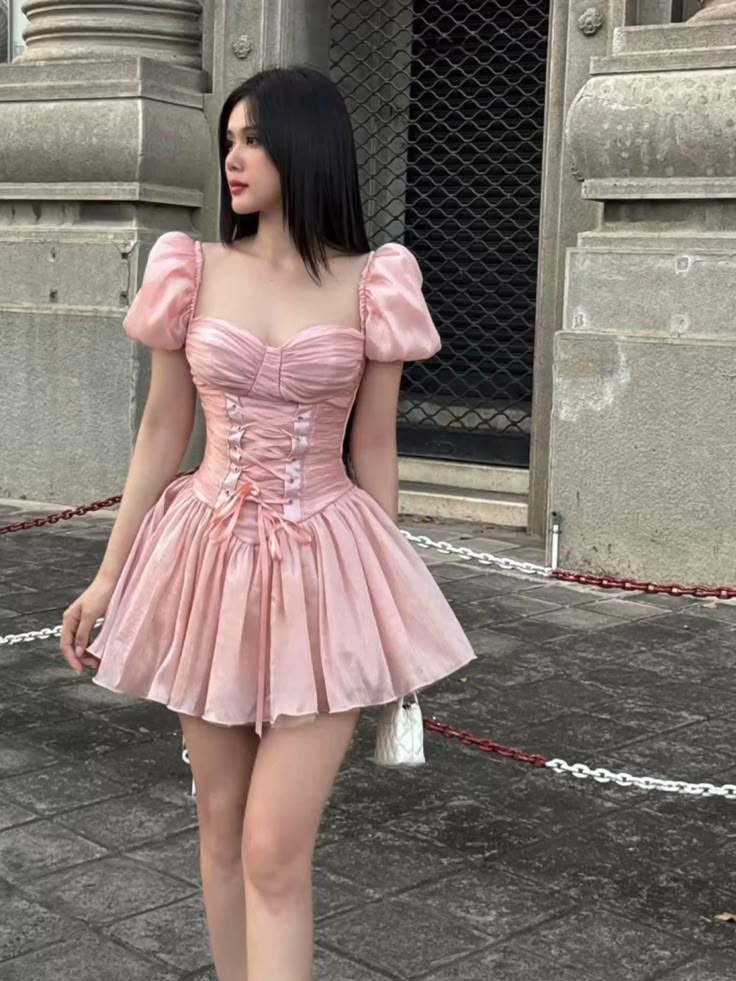 Sweet Pink Sweetheart Neck A Line Homecoming Dress Birthday Outfits
