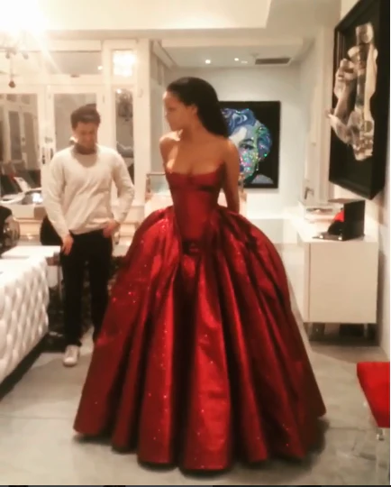 Elegant Burgundy Strapless Satin Long Wedding Guest Dress Formal Party Gown