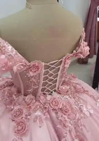 Pretty Off The Shoulder Tulle Appliques Homecoming Dress Pink Short Birthday Dress
