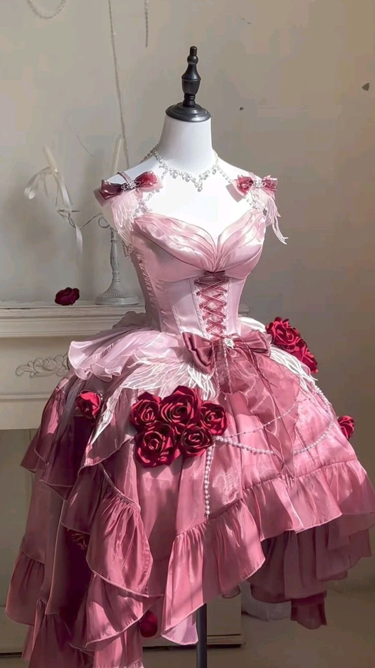 Beautiful Rose Pink Chiffon Ruffle Short Party Dress Formal Homecoming Dress Birthday Outfits