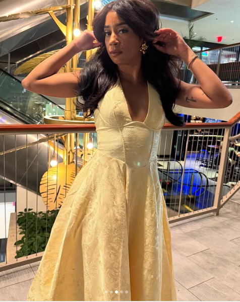 Pretty Yellow Satin Print Prom Dress,Halter A Line Party Evening Dress