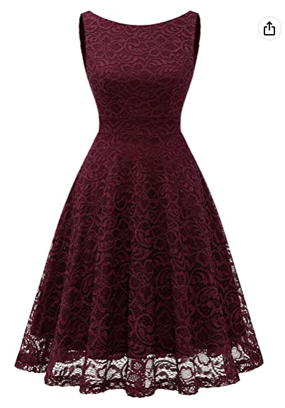 Women Floral Lace Wedding Bridesmaid Dress Formal Cocktail Short Homecoming Dress