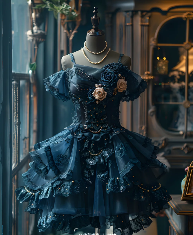 Beautiful Navy Blue Tulle Lace Pleated Short Birthday Outfits Formal 6th Grade Homecoming Dress