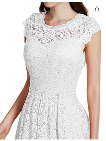 Women's Vintage Floral Lace Cocktail Dress Homecoming Dress