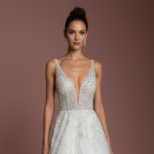 Long Detachable Train Wedding Dress 2-in-1 Lace Mermaid