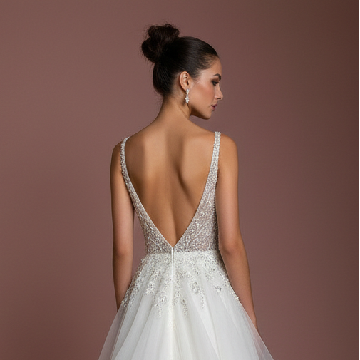 Long Detachable Train Wedding Dress 2-in-1 Lace Mermaid