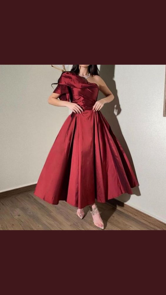 Chic One Shoulder A-line Evening Dress