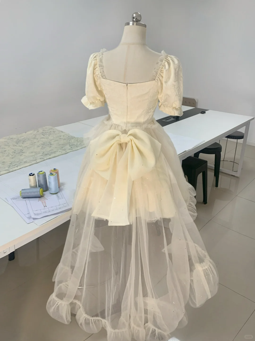 Elegant Beige Tulle Sequin A Line Birthday Outfits Formal Homecoming Dress