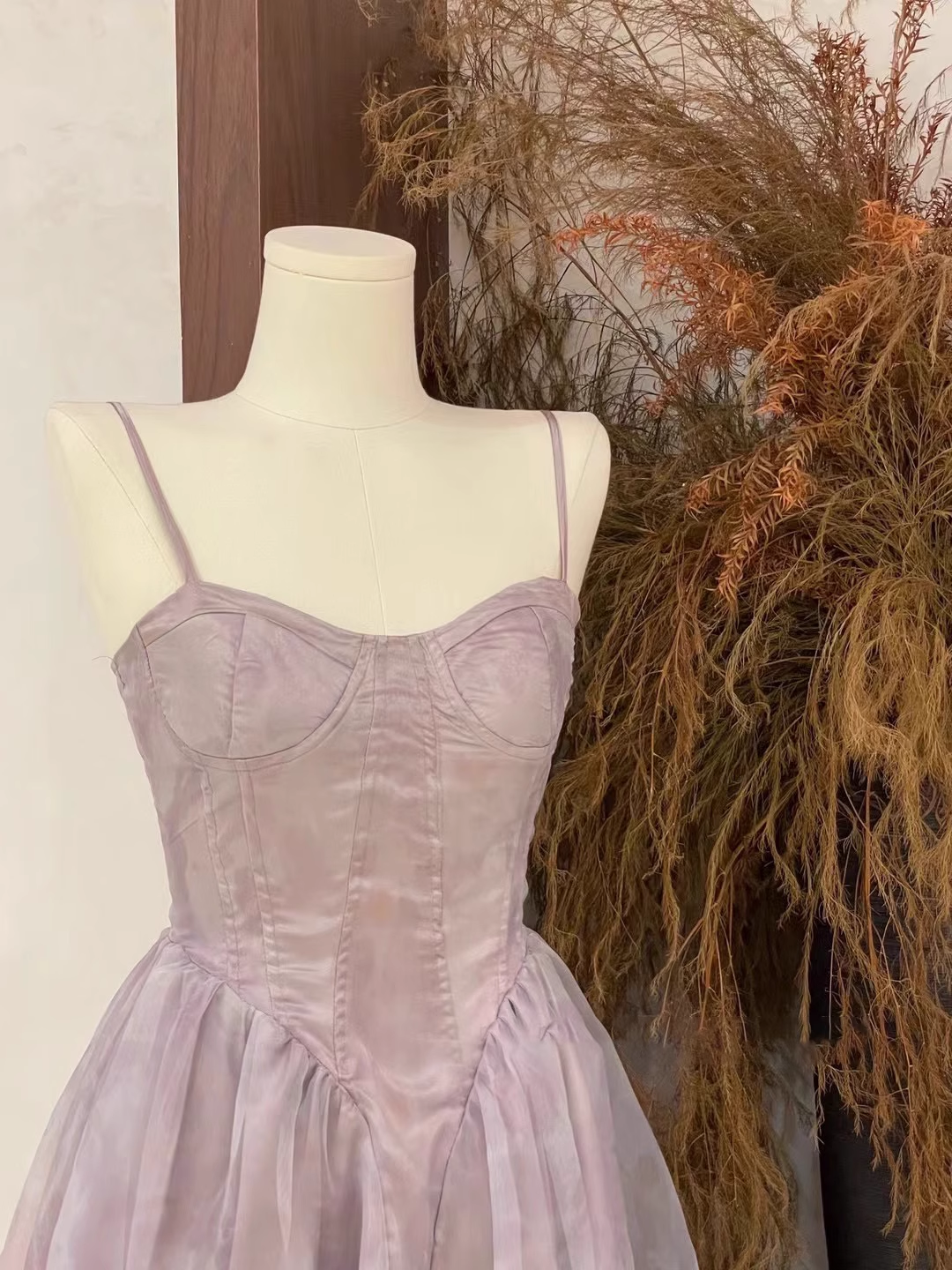 Purple Straps A Line Birthday Dress Short Holiday Dress
