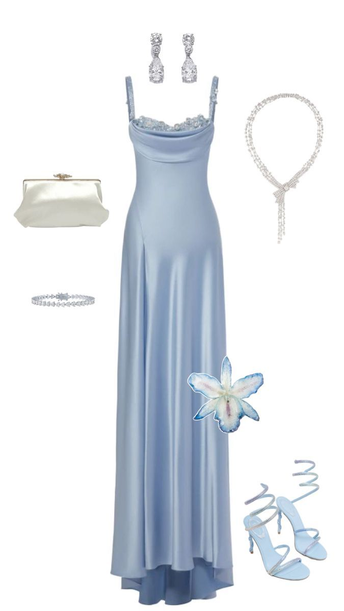 Classy Blue Spaghetti Straps Satin Beaded Mermaid Evening Dress Long Wedding Guest Dress