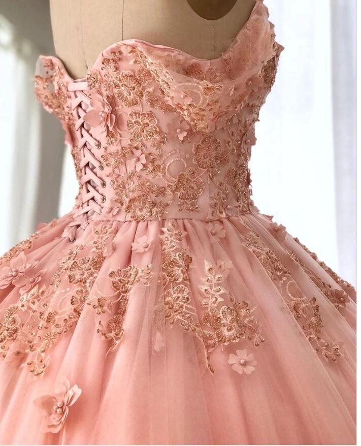 Dusty Blue Lace Quinceanera Dresses Ball Gowns Sweet 16 Dress