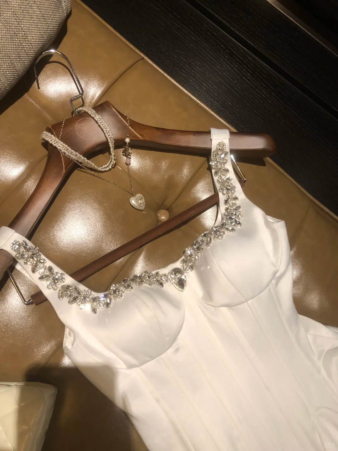 Classy White Satin Beaded A Line Short Birthday Outfits Homecoming Dress