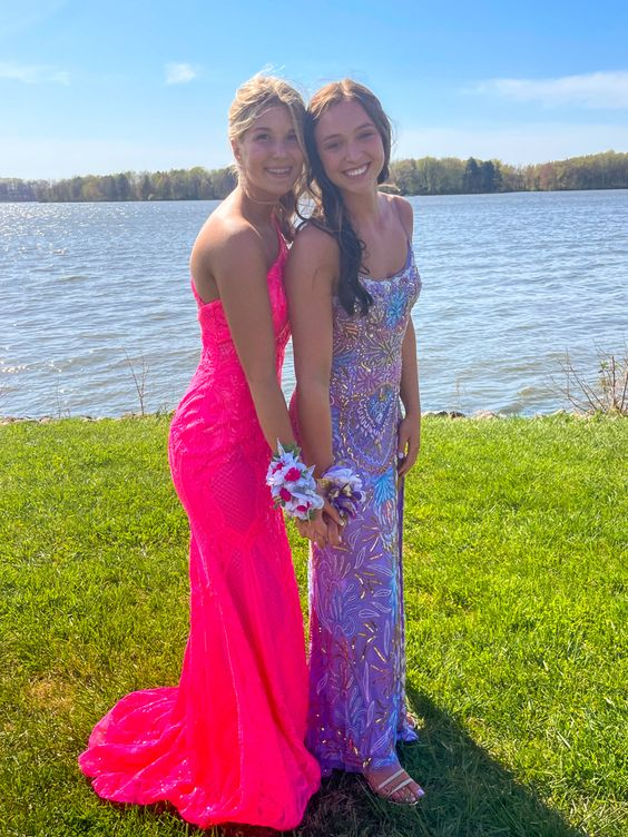 Stunning Mermaid Prom Dress,New Style Purple Prom Gown