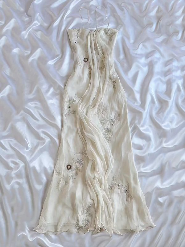 Classy Chiffon Appliques Beaded Evening Dress Mermaid Formal Prom Party Dress