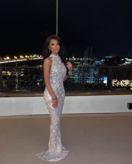 Unique Silver Halter Mermaid Evening Dress Long Party Gown