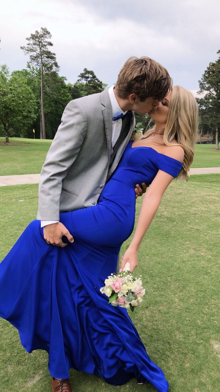 Charming Mermaid Off the Shoulder Royal Blue Satin Prom Dresses,Evening Dresses