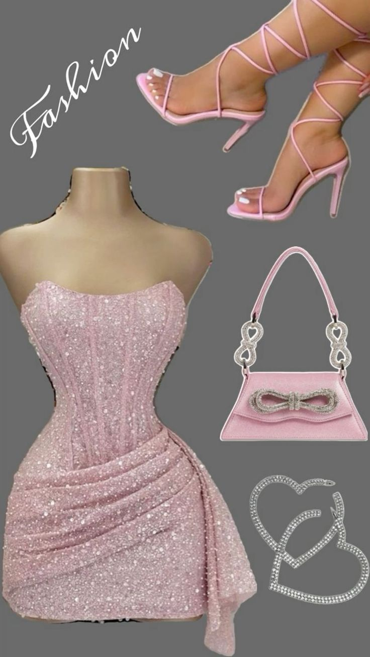 Bling Pink Sequins Homecoming Dress Cocktail Dress
